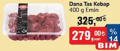 EMİN DANA TAS KEBAP 400 G fiyat ve kampanya bilgisi